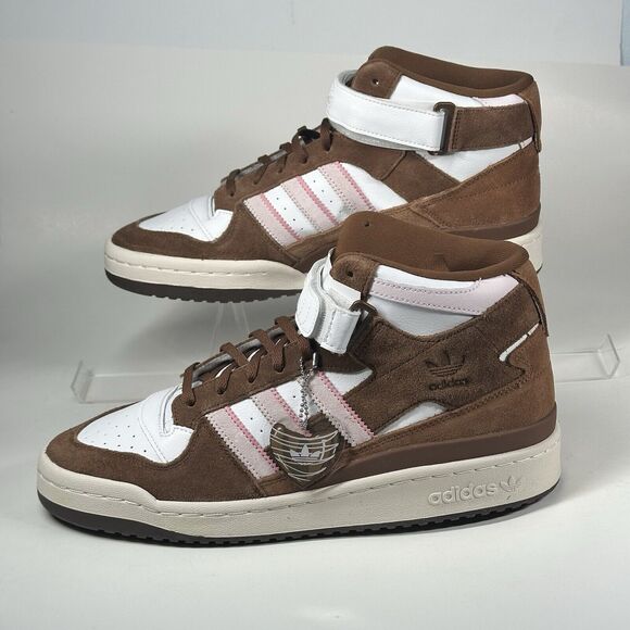 Adidas Shoes Forum Mid Brown Pink Mens Size 10 Chocolate Strawberry GY6802 - Picture 6 of 11